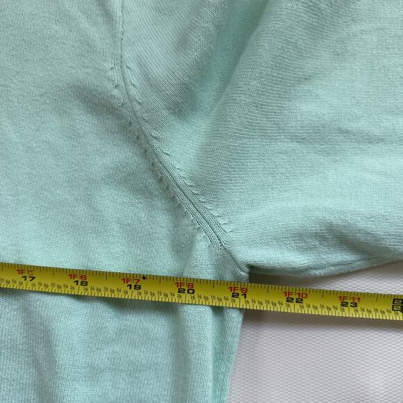 Nautica Men's 1/4 Zip Teal Sweater - Size Medium - Picture 5 of 7